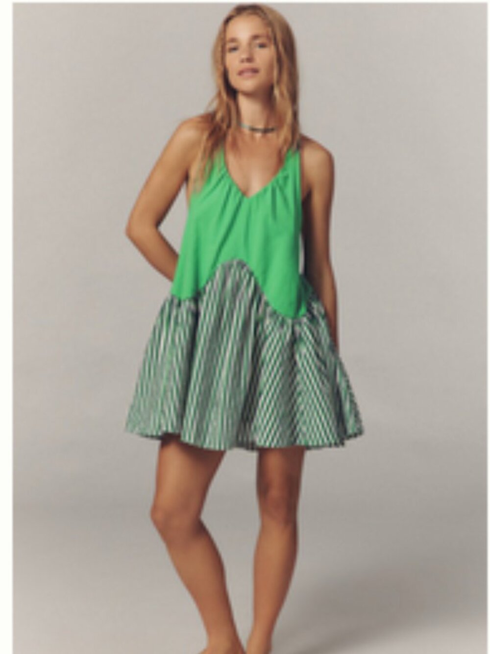 NWT Daily Practice Spring Fling Racerback Babydoll Mini Dress XSP